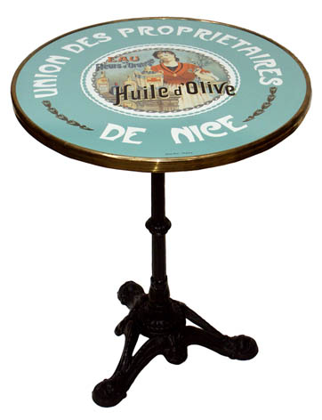 Table bistrot en fonte
