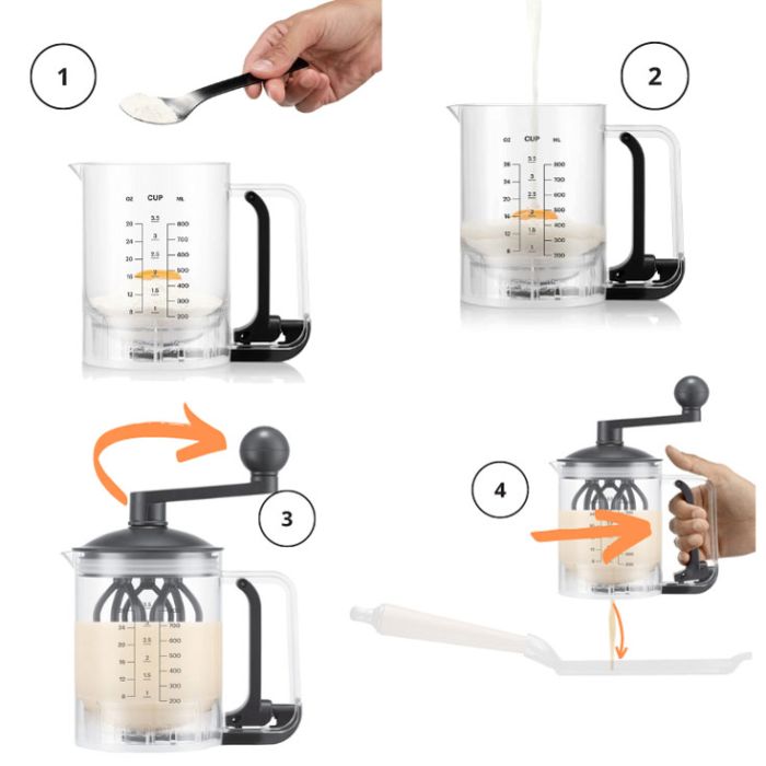 LOT crêpière Distributeur de pâte et Rateau