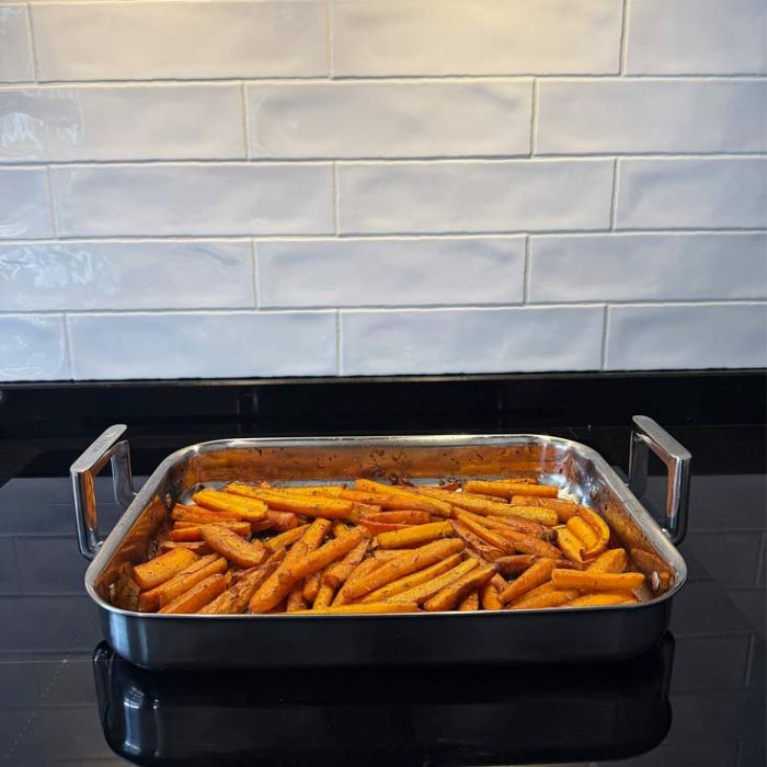 Plat à four inox 35 x 25 cm