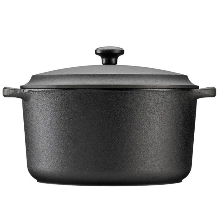 Cocotte en fonte ronde 7 litres - couvercle fonte 