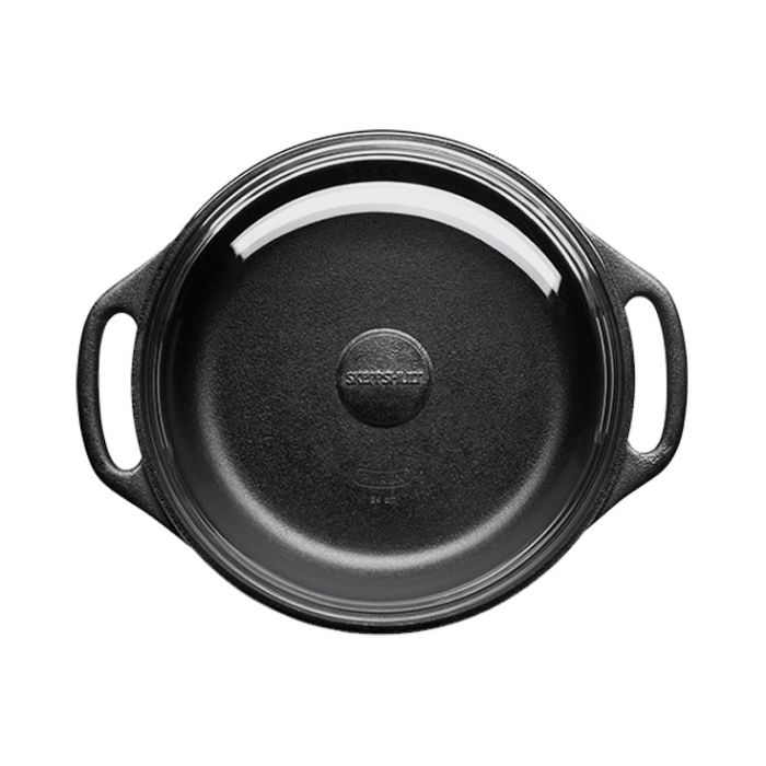  Cocotte en fonte ronde 7 litres - couvercle verre