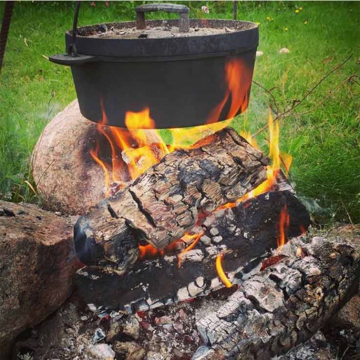  Cocotte en fonte d'autrefois avec anse - 5,5l Couvercle fonte