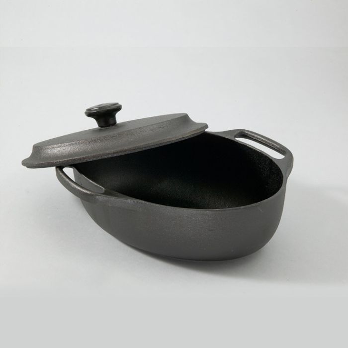 Cocotte en fonte ovale 2 litres - Couvercle fonte