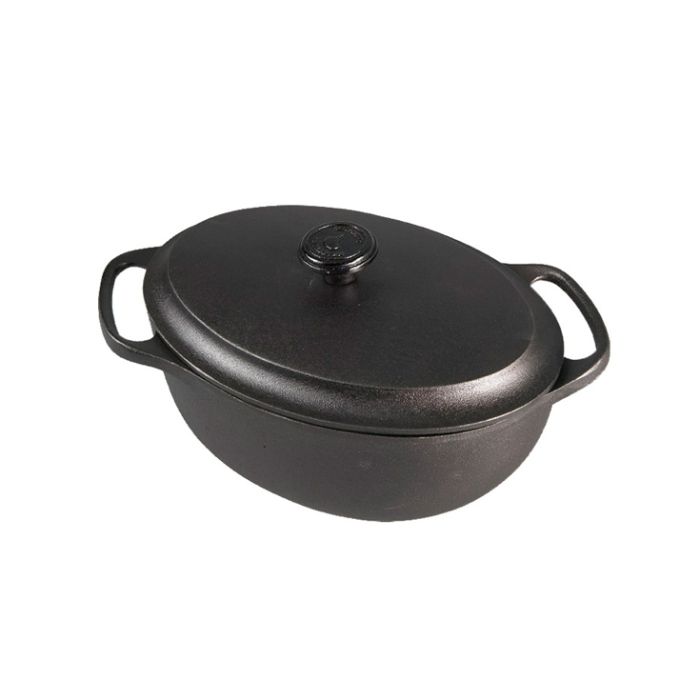  Cocotte en fonte ovale 4 litres - Couvercle fonte
