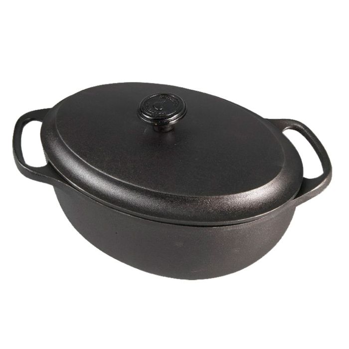  Cocotte en fonte ovale 6 litres - Couvercle fonte