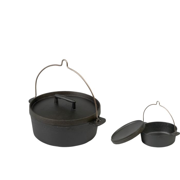  Cocotte en fonte d'autrefois avec anse - 5,5l Couvercle fonte