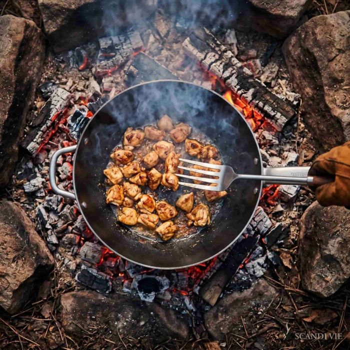 Poêle wok en fonte légère 34 cm