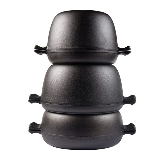 Cocotte en fonte Grystapel 3 litres + couvercle / plat en fonte