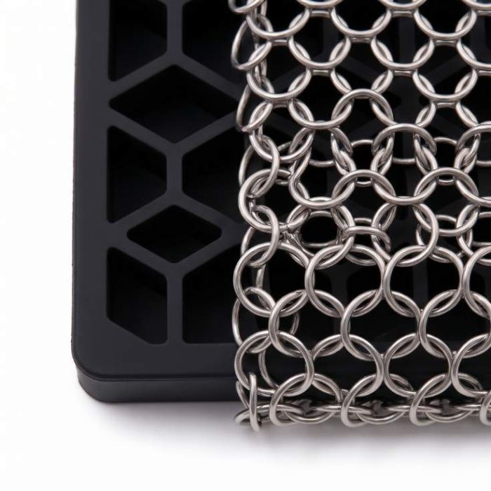 Eponge en cotte de maille inox et silicone