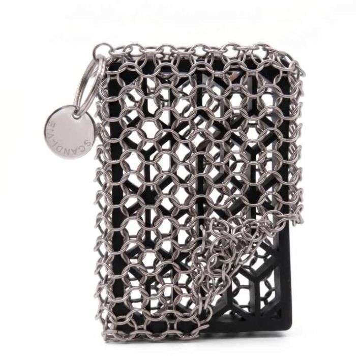 Eponge en cotte de maille inox et silicone