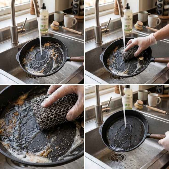 Eponge en cotte de maille inox et silicone