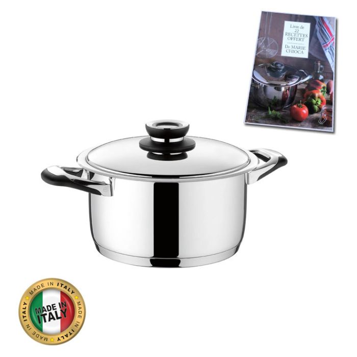 Faitout inox induction 3.7L écovitam 20cm - livre recettes
