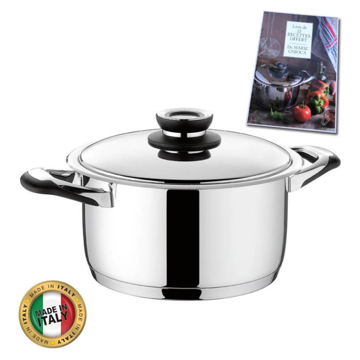 Faitout inox induction 5.5L-24cm écovitam- livre recettes