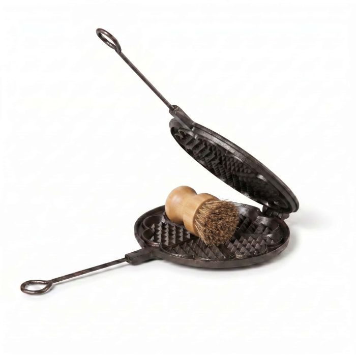 Gaufrier en fonte Skeppshult + brosse de nettoyage