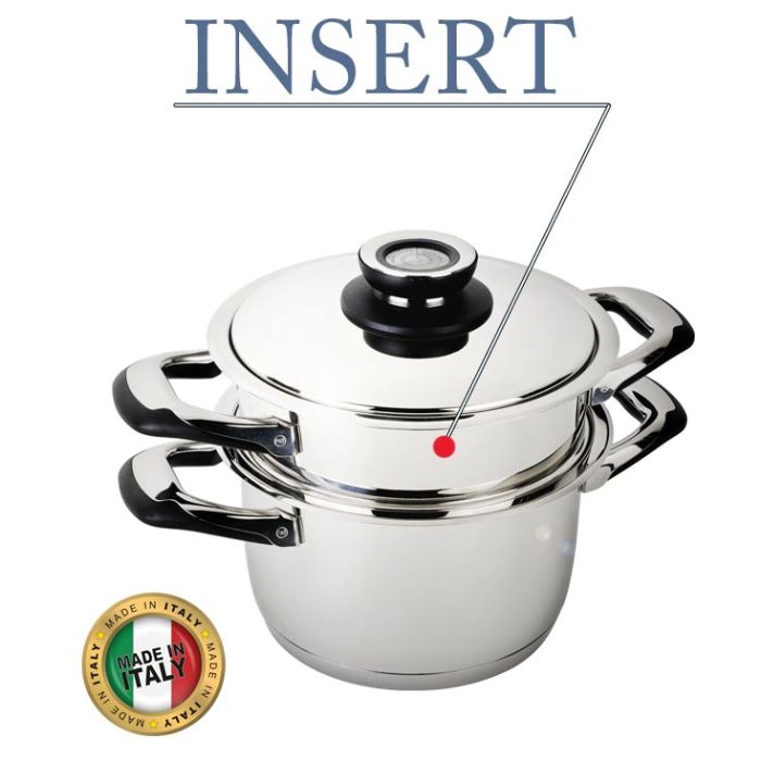 Faitout et cuit vapeur insert inox - 24cm écovitam