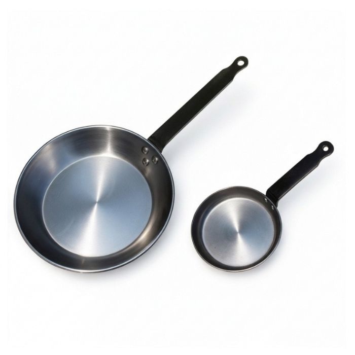 Lot de 2 poêles en fer 24cm et blinis