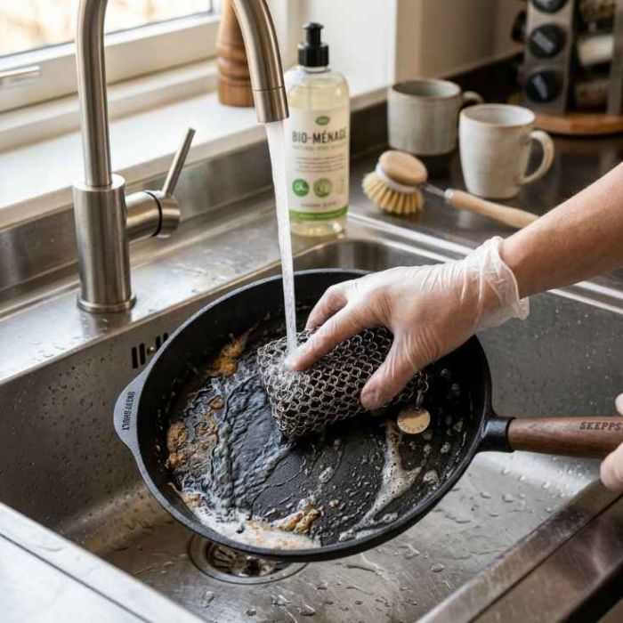 Eponge en cotte de maille inox et silicone