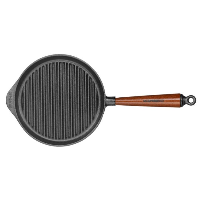 Poele grill Ø 22 - poignée bois