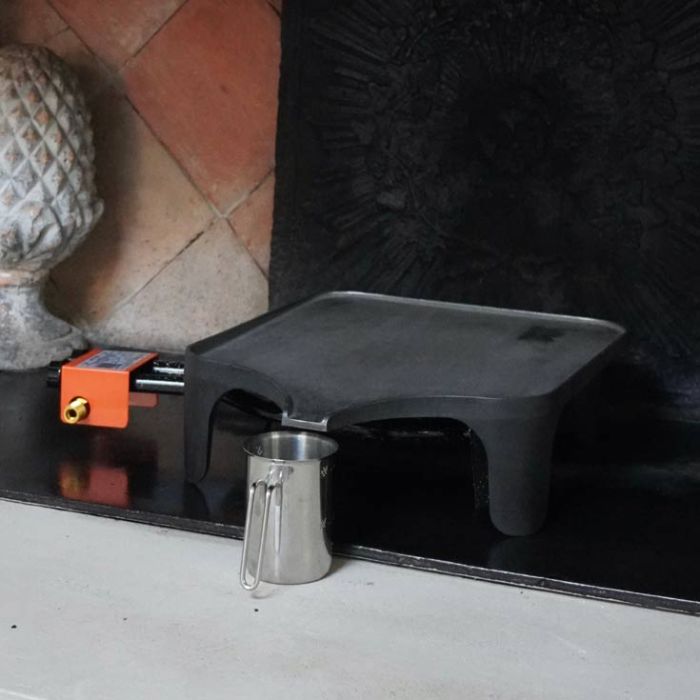 Plaque fonte plancha avec réchaud gaz