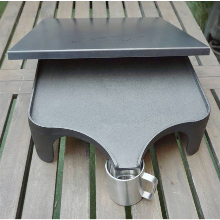 Plaque fonte plancha avec protection et brûleur