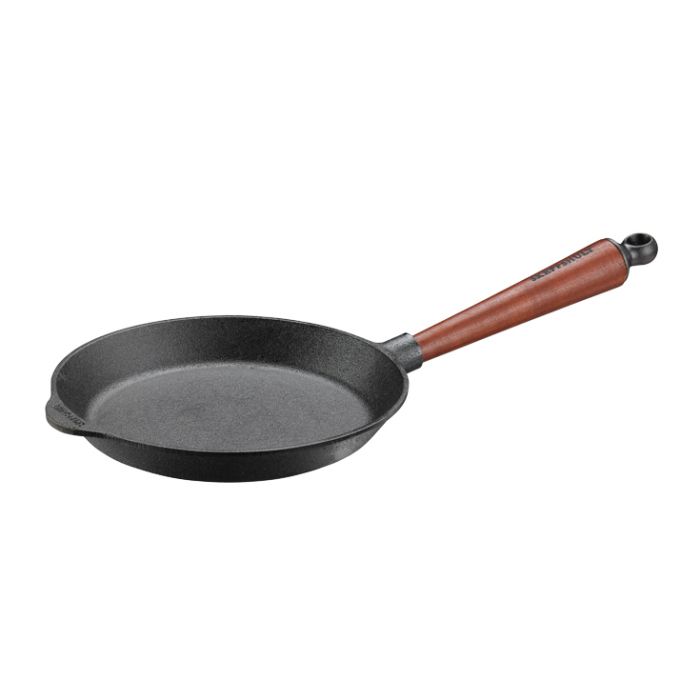 Poêle à frire en fonte Ø 22 cm - Poignée hêtre