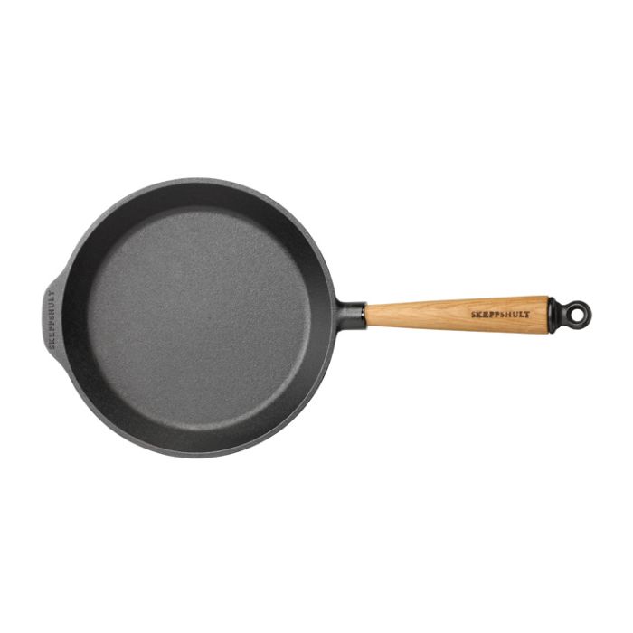 Poêle à frire en fonte Ø 24 cm- Poignée Chêne