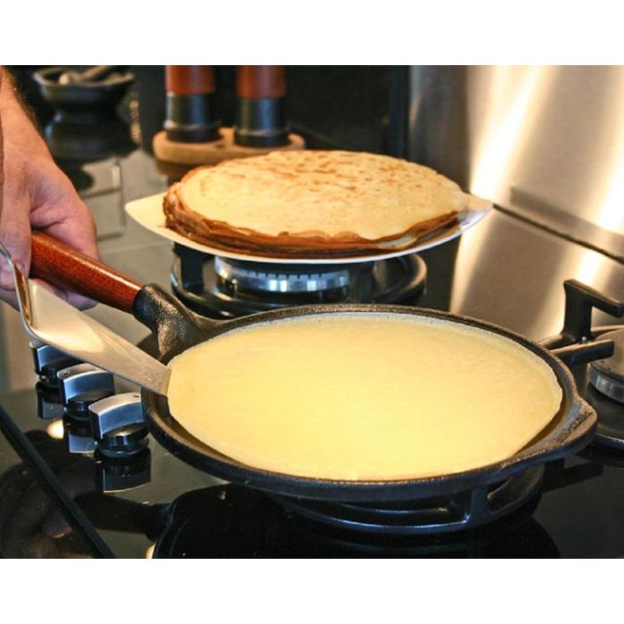 Poele crepe en fonte Skeppshult - Poignée hêtre