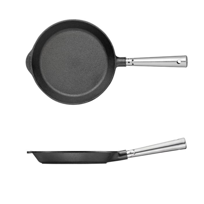 Poêle à frire en fonte Ø 22 cm - poignée inox
