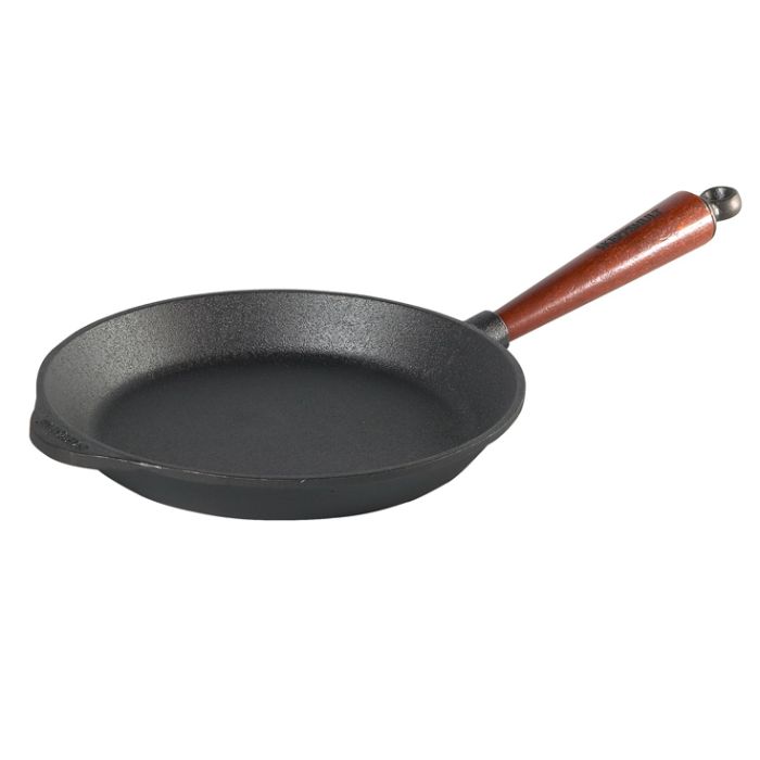 Poêle à frire en fonte 24 cm + Brosse de nettoyage