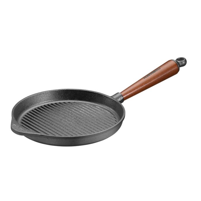 Poele grill Ø 22 - poignée bois