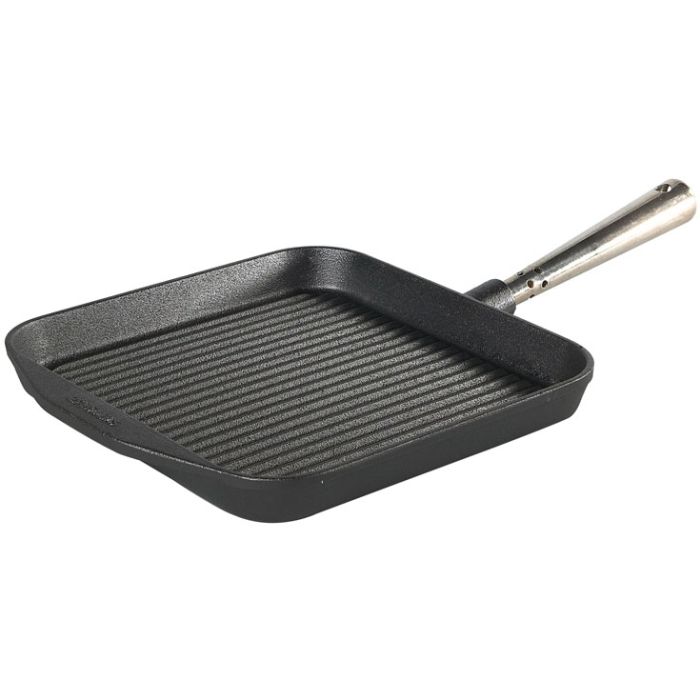 Poele grill carrée 24 x 24 cm poignée inox