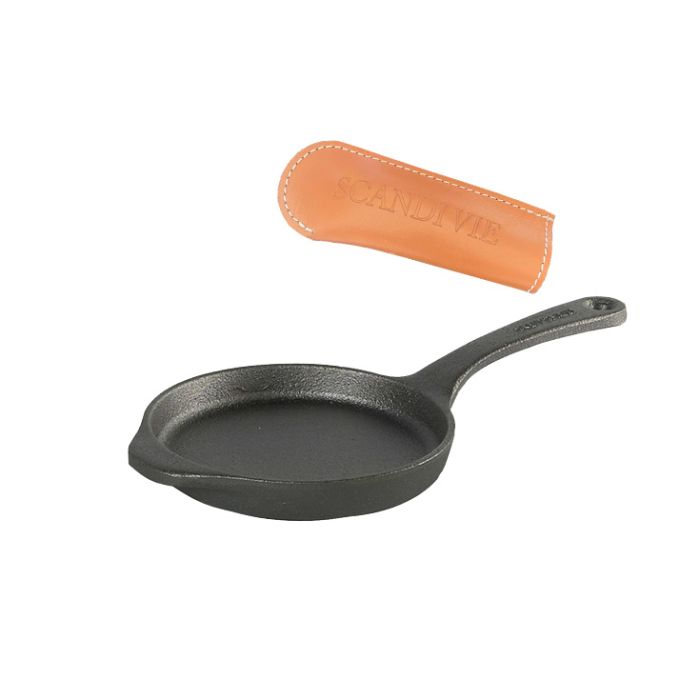 Mini poêle blinis en fonte Skeppshult + Manchon de protection