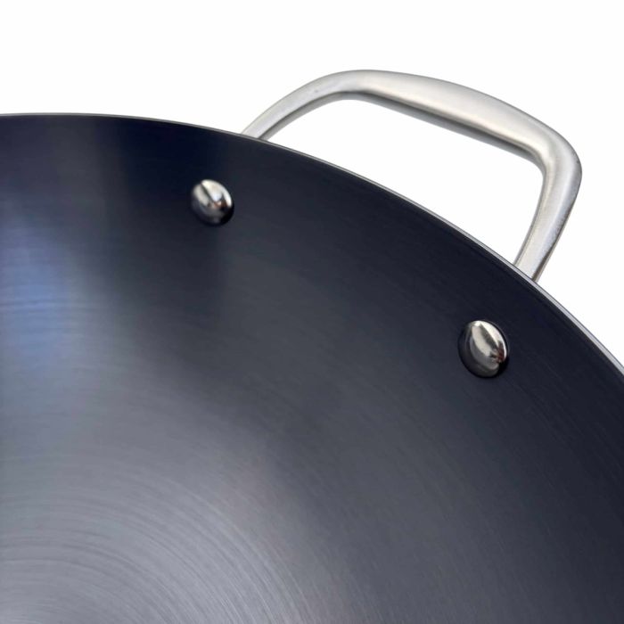 Wok 36cm PREMIUM en fer préculotté