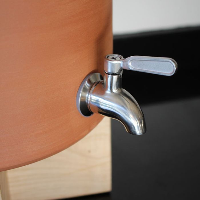 Fontaine à eau filtrante 5 litres émaillée Blanche-Made in France - Nouveau modèle