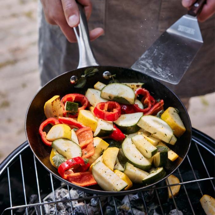 Poêle wok en acier pré-culottée 28 cm