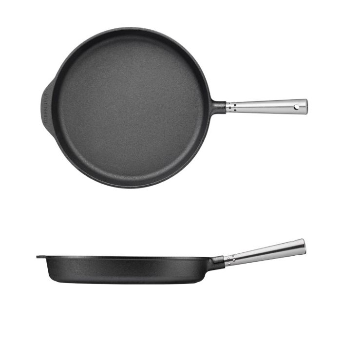 Poele sauteuse fonte Ø 30 cm - Poignée inox