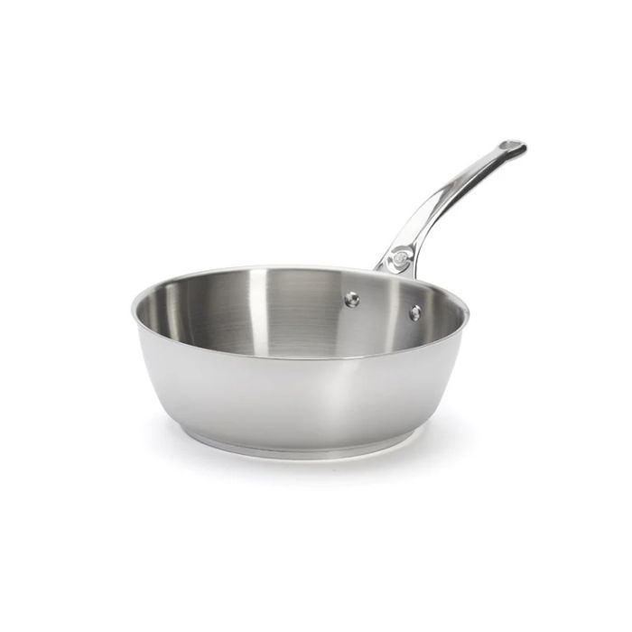 Poêle sauteuse inox 24cm queue fonte