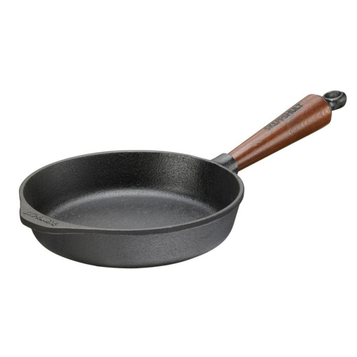Poêle sauteuse en fonte Ø 20 cm - Poignée hêtre
