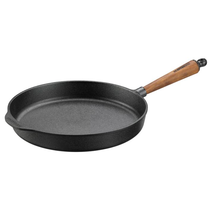 Poele sauteuse fonte Ø 30 cm - Poignée noyer
