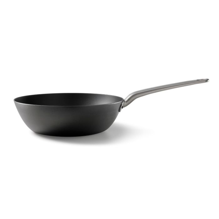 Poêle wok en acier pré-culottée 28 cm