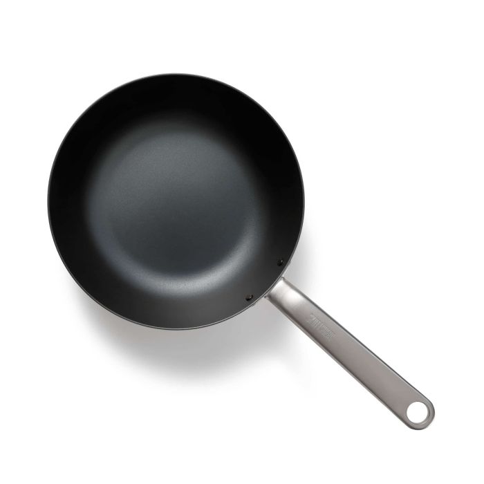 Poêle wok en acier pré-culottée 28 cm