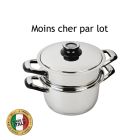 Faitout inox ecovitam avec insert cuit vapeur