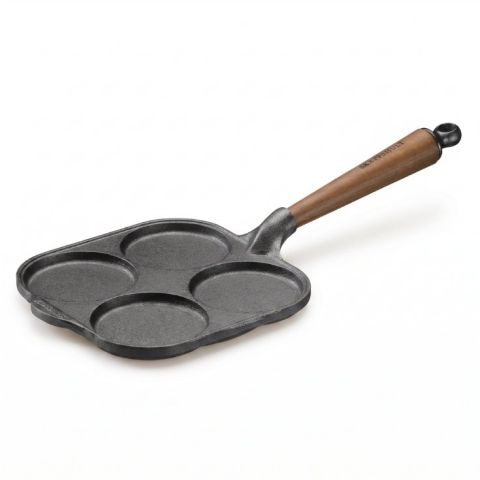 Poele à blinis en fonte pour pancake rond