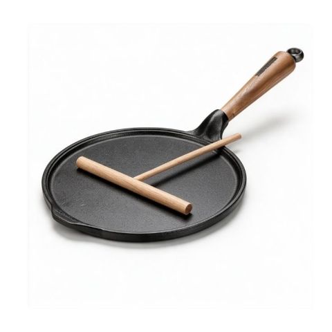 Poêle crêpe en fonte avec rateau rozel
