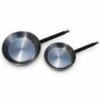 Lot de poêles en acier sans revêtement 28 et 32 cm