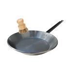 Poêle en fer 28 cm + Brosse de nettoyage écologique