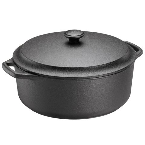 Cocotte en Fonte Ronde - Marmite en Fonte Compatible Induction Et Toutes  Sources De Chaleur. Faitout Polyvalent 4.7 litres