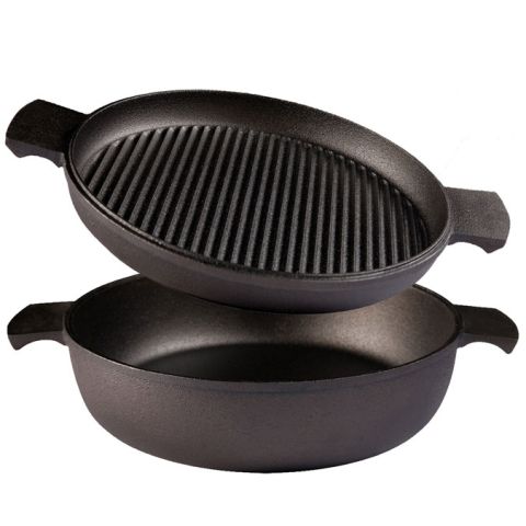 Cocotte couvercle grill skeppshult 3 litres 2 en 1