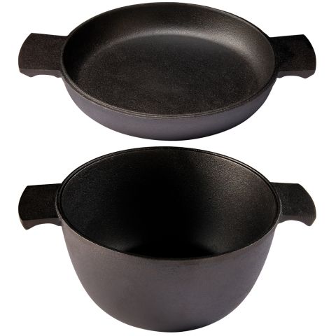 Cocotte avec couvercle en fonte skeppshult 3 litres - 2 en 1