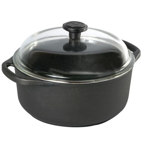 Faitout cocotte fonte 28 cm 7 litres, grande capacité